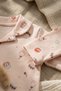Baby 100% Cotton Patisserie Patterned Long Sleeve Pajama Set - Soft Texture, Baby Collar, Salmon Color - 7