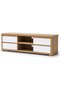 Larina TV Cabinet For Up To 55 Inches TV Entertainment Modern Design Wall Unit Furniture Wooden TV Stand For Living Room Bedroom TV Rack L160xW40xH49 cm Sonoma Oak - 7