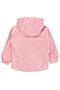 Girl's Fleece Lined Plain Raincoat |   Micro Long Sleeve Hoodie - Powder - 4