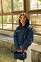 Denim Jacket with Velvet Collar and Pocket Bags - 6