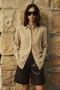Striped Pattern Shirt - Beige