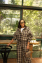 Plaid Bomber Jacket with Flap Pockets - 4
