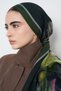 Süsen patterned fleece viscose shawl - green - 3