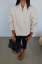Double-Breasted Collar Raglan Sleeve Jacket - 4