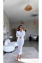 Gray Collared Soft Knitwear Dress