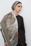 Yakamoz patterned floss viscose shawl - beige - 5