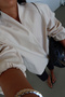 Double-Breasted Collar Raglan Sleeve Jacket - 5