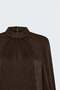 Long Sleeve Blouse - Brown - 3