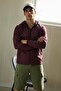 Men's Seasonal Burgundy Lined Raincoat & Windbreaker with Pockets - 4