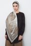 Yakamoz patterned floss viscose shawl - beige - 2