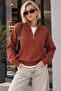 Women's Stand Collar Half-Zip Basic Sweater