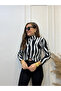 Black and White Zebra Pattern Sweater - 2Y231022 - 5