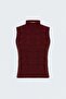 Braided Zero-Sleeve Knitwear - Burgundy - 2