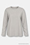 Oversize Long Sleeve Basic Gray T-Shirt - 5