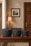 Set of 3 Conical Jute Organizer Baskets with Lids (Interlocking - 10 Color Options) - 3