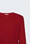Buttoned Cardigan - Red - 5