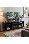 Onix TV Cabinet for up to 70 Inches TV I Entertainment Modern Design Wall Unit Furniture I Wooden TV Stand for Living Room, Bedroom I Made in Brazil TV Rack - Black - 8