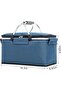 Large Size Insulated Picnic Basket, Foldable Cooler Bag, Waterproof Lining Cool Hamper Shopping Bask - 2