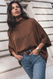 Batwing Sleeve Blouse - Light Brown