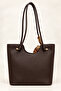 Women's Large Size Shoulder Bag with Scarf Detail, Elegant Design, Large Volume Tote Bag Elt1109 - 4