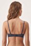 Women's Anthracite Strapless Non-Padded Bra - 4