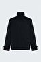 Satin Bomber Jacket - Navy Blue - 7