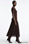 Short Sleeve Skirt Chiffon Lined Regular Midi Dress - 2