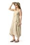 Sleeveless Çeşme Crew Neck Authentic Double Pocket Midi Length Poplin Summer Dress Mink Vzn - 7