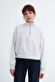 Zippered Collar Sweatshirt S10741 - 5