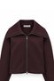 Lined Scuba Jacket Burgundy - 5