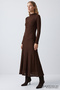 Lined Lace Flared Midi Slim Fit Knitted Dress - 8