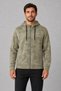 Men's Stone Color Washed Effect Hooded Zipper Sweatshirt - 5