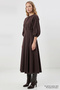Regular Midi Dress with Balloon Sleeves and Elasticated Back - 2