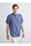 Regular Fit Judge Collar Short Sleeve Men's Shirt
