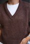 Women's Cinnamon V-Neck Knitwear Sweater - 4