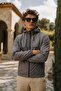 Men's Trend Casual Lined Dark Gray Raincoat & Windbreaker - 4