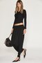 Eirana Women's Elastic Waist Shalwar Black Trousers - 2