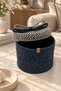 Christmas Wicker Rope Decorative 20X26 Lid Wicker Rope Basket Weave Rope Basket Organizer Storage Box Home Office Kitchen Bathroom Bedroom Multipurpose