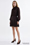 Regular Mini Dress with Scarf Accessory That Fits at the Waist