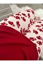 Burgundy Surprise Ribbon Patterned Crew Neck Pajama Set - 6