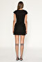 Elqui Women's Short Sleeve Flared Mini Black Dress - 6