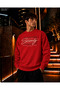 Men's Serenity Written and Tan Frame Detailed Crew Neck Casual Regular Fit Sweatshirt