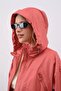 Women's Drawstring Detailed Long Raincoat Vt-2945