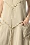 Sleeveless Çeşme Crew Neck Authentic Double Pocket Midi Length Poplin Summer Dress Mink Vzn - 4