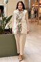 Crochet Knitwear Speckled Patterned Fur Vest - 3