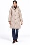 Women's Fixed Hooded Reversible Zippered Comfortable Fit Long Quilted Coat 8847 - 7