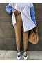 Pantaloni casual camel - 2