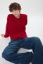 Buttoned knit cardigan red - 6