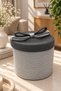 Christmas Wicker Rope Decorative 20X26 Lid Wicker Rope Basket Weave Rope Basket Organizer Storage Box Home Office Kitchen Bathroom Bedroom Multipurpose