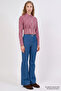 Shirt Collar Long Sleeve Regular Shirt with Pleated Waist - 5